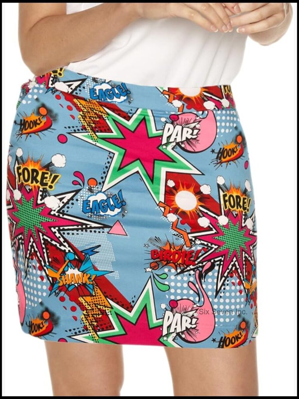 Women's Golf Skort with Pockets, Stretchy Under Shorts, 2 Front Pockets, 1 Back